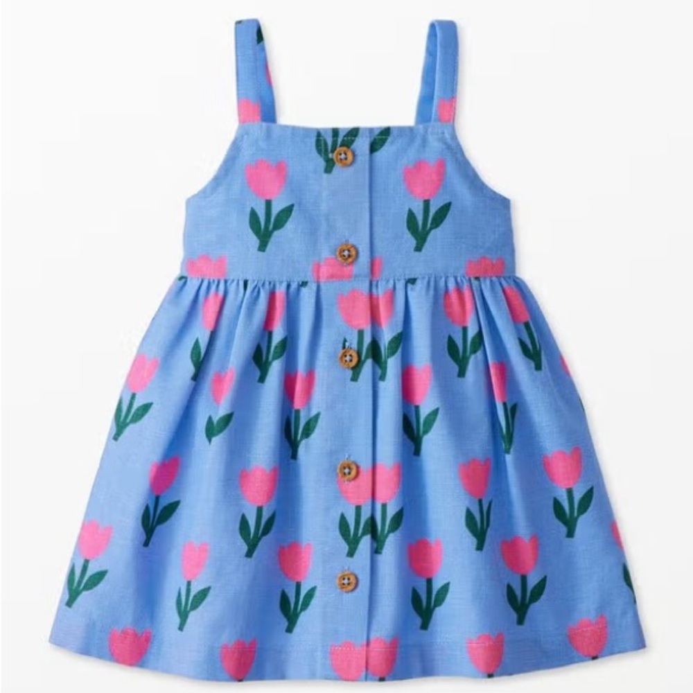 Hanna Andersson blue and pink tulip dress